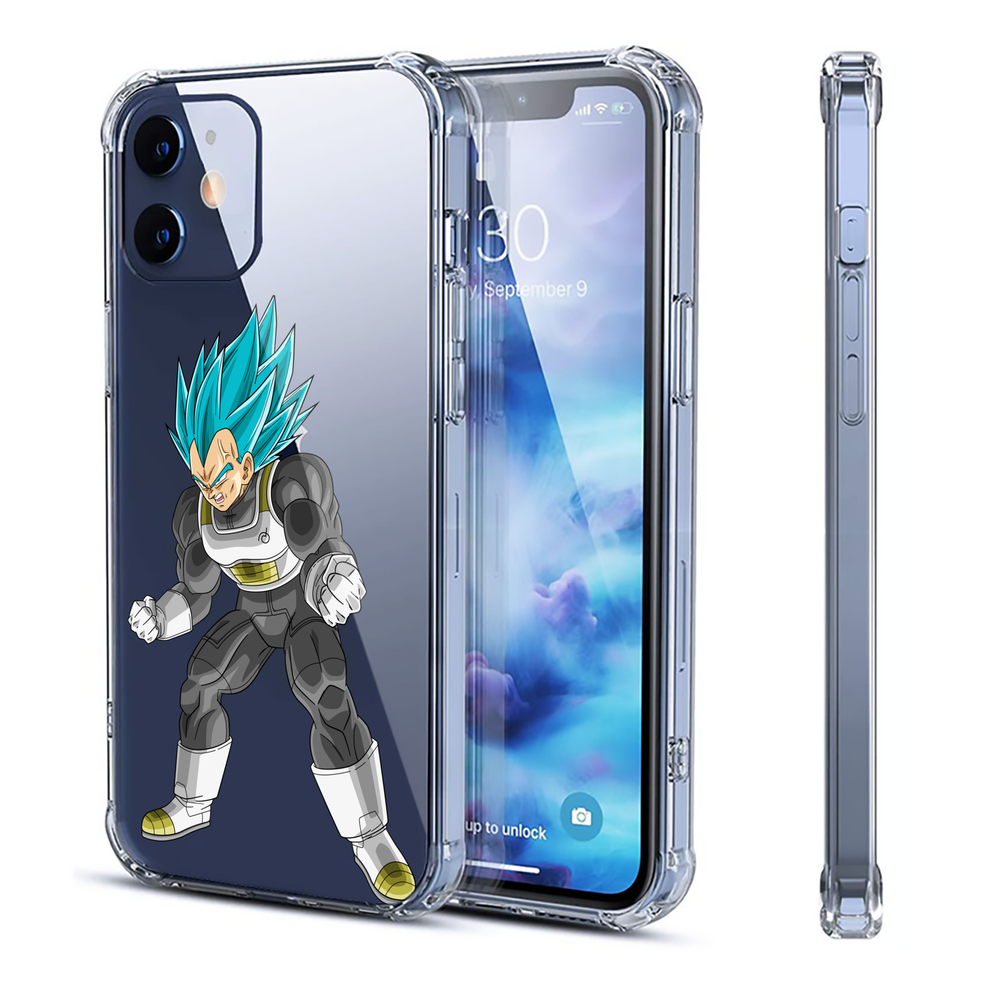 （画像用） ドラゴンボール ベジータ四世（Bejīta Yonsei）DRAGON BALL Vegeta IV 【iPhone 12シリーズ対応】透明スマホケース（クリアソフトケース）